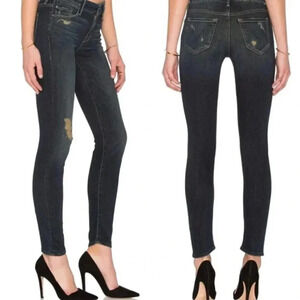 Mother the Looker Ankle Fray Dark Wash Antique Size 26